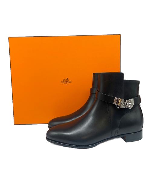 HERMES（エルメス）HERMES (エルメス) ネオショートブーツ ブラック サイズ:36の古着・服飾アイテム