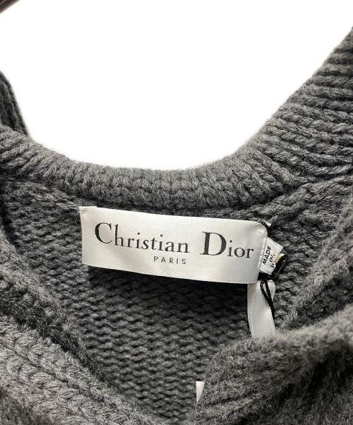Christian Dior（クリスチャン ディオール）Christian Dior (クリスチャン ディオール) セーラーニットカーディガン グレー サイズ:38の古着・服飾アイテム