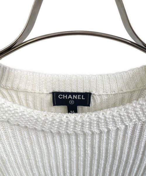 CHANEL（シャネル）CHANEL (シャネル) サマーニット ホワイト サイズ:36の古着・服飾アイテム