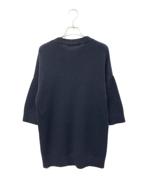 Christian Dior（クリスチャン ディオール）Christian Dior (クリスチャン ディオール) カシミアリボンニット ネイビー サイズ:38の古着・服飾アイテム