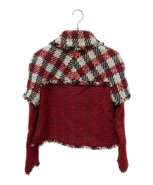 CHANEL（シャネル）CHANEL (シャネル) ツイードセットアップ レッド×ホワイト サイズ:38の古着・服飾アイテム