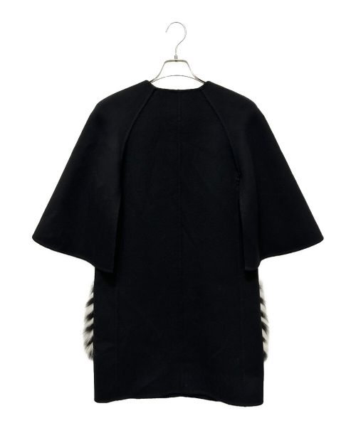 FENDI（フェンディ）FENDI (フェンディ) フォックスファーケープコート ブラック サイズ:38の古着・服飾アイテム