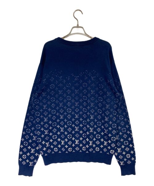 LOUIS VUITTON（ルイ ヴィトン）LOUIS VUITTON (ルイ ヴィトン) モノグラムグラディエントニット ネイビー サイズ:Lの古着・服飾アイテム