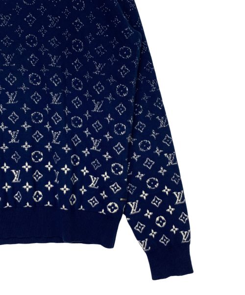 LOUIS VUITTON（ルイ ヴィトン）LOUIS VUITTON (ルイ ヴィトン) モノグラムグラディエントニット ネイビー サイズ:Lの古着・服飾アイテム