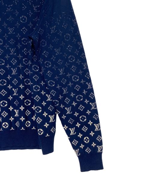 LOUIS VUITTON（ルイ ヴィトン）LOUIS VUITTON (ルイ ヴィトン) モノグラムグラディエントニット ネイビー サイズ:Lの古着・服飾アイテム