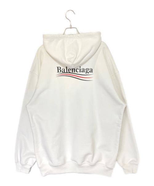 BALENCIAGA（バレンシアガ）BALENCIAGA (バレンシアガ) POLITICAL CAMPAIGN HOODIE ホワイト サイズ:Sの古着・服飾アイテム