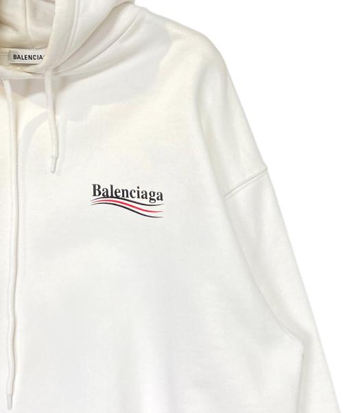 BALENCIAGA（バレンシアガ）BALENCIAGA (バレンシアガ) POLITICAL CAMPAIGN HOODIE ホワイト サイズ:Sの古着・服飾アイテム