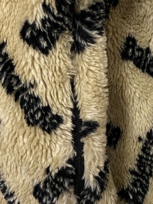 BALENCIAGA（バレンシアガ）BALENCIAGA (バレンシアガ) オールオーバーロゴボアジャケット ベージュ サイズ:32の古着・服飾アイテム