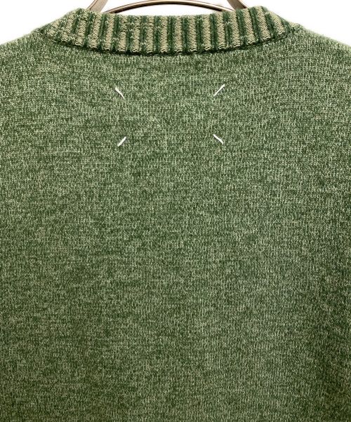 Maison Margiela（メゾンマルジェラ）Maison Margiela (メゾンマルジェラ) 13AW elbow patch cardigan（エルボーパッチカーディガン） グリーン サイズ:Mの古着・服飾アイテム