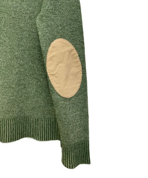 Maison Margiela（メゾンマルジェラ）Maison Margiela (メゾンマルジェラ) 13AW elbow patch cardigan（エルボーパッチカーディガン） グリーン サイズ:Mの古着・服飾アイテム