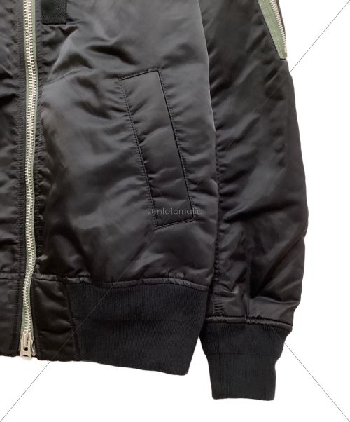 sacai（サカイ）sacai (サカイ) MADSAKI (マドサキ) 22AW ナイロンツイルブルゾン ブラック サイズ:2の古着・服飾アイテム