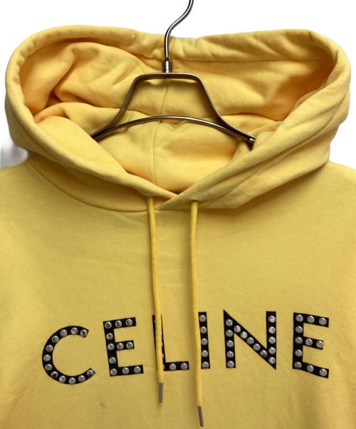 CELINE（セリーヌ）CELINE (セリーヌ) スタッズロゴパーカー イエロー サイズ:XSの古着・服飾アイテム