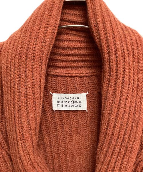 Maison Margiela（メゾンマルジェラ）Maison Margiela (メゾンマルジェラ) SHAWL COLLAR CARDIGANGAN（ショールカラーカーディガン） ブラウン サイズ:Sの古着・服飾アイテム
