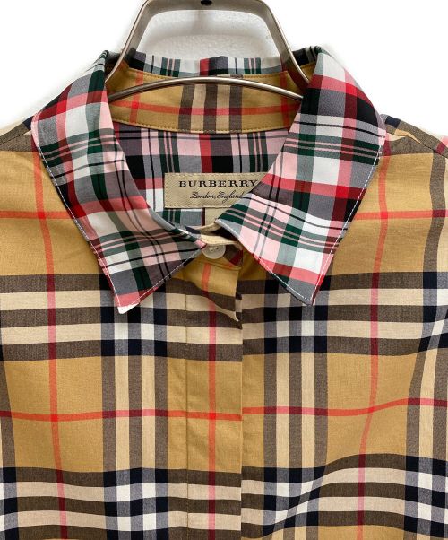 BURBERRY（バーバリー）BURBERRY (バーバリー) ノヴァチェックシャツ ブラウン サイズ:36の古着・服飾アイテム
