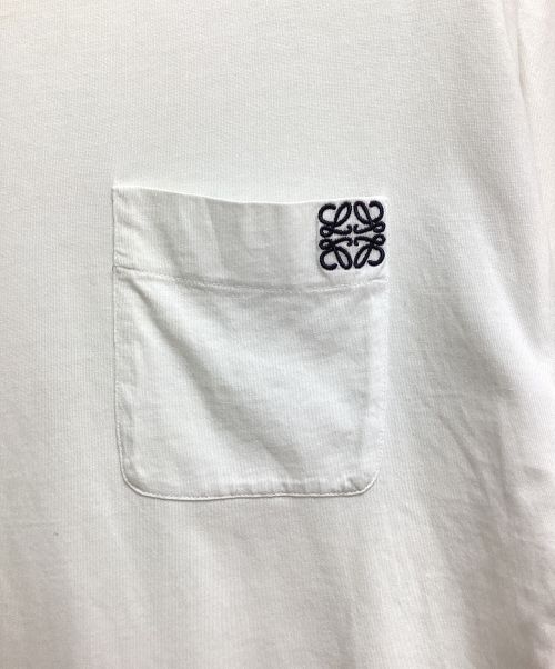 LOEWE（ロエベ）LOEWE (ロエベ) アナグラムポケットロングスリーブTシャツ ホワイト サイズ:Sの古着・服飾アイテム