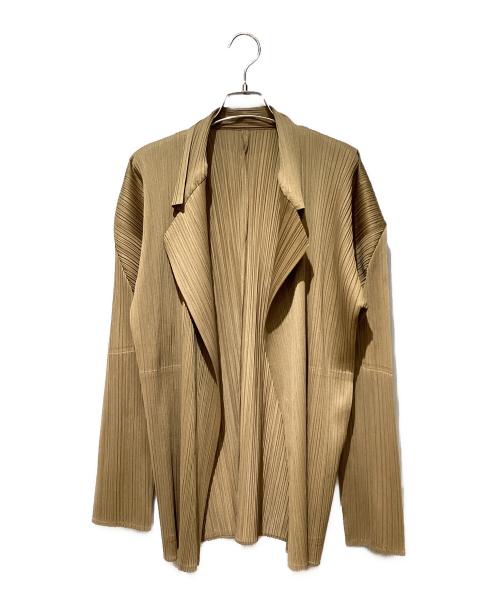 PLEATS PLEASE（プリーツプリーズ）PLEATS PLEASE (プリーツプリーズ) プリーツカーディガン ブラウン サイズ:3の古着・服飾アイテム