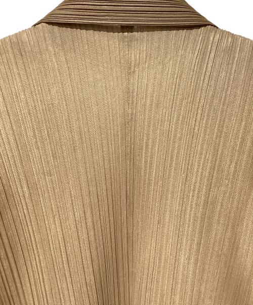 PLEATS PLEASE（プリーツプリーズ）PLEATS PLEASE (プリーツプリーズ) プリーツカーディガン ブラウン サイズ:3の古着・服飾アイテム