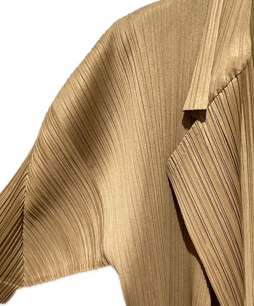 PLEATS PLEASE（プリーツプリーズ）PLEATS PLEASE (プリーツプリーズ) プリーツカーディガン ブラウン サイズ:3の古着・服飾アイテム