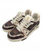 LOUIS VUITTONルイ ヴィトン）の古着「ダミエ LVトレーナー スニーカー」｜ブラウン