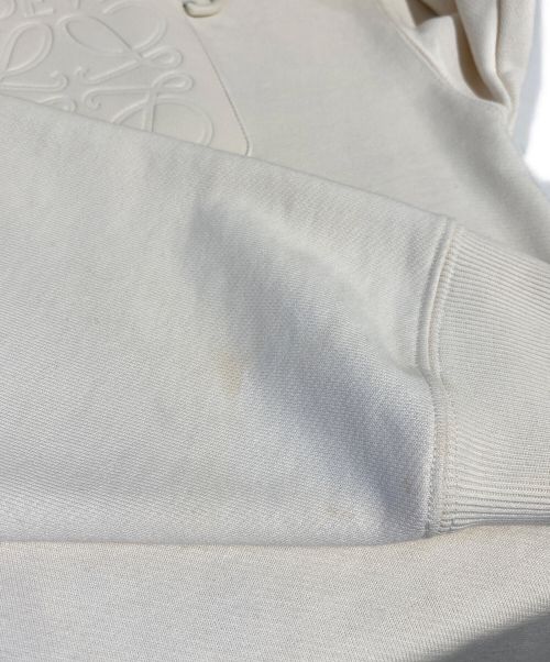 LOEWE（ロエベ）LOEWE (ロエベ) リラックスフィットアナグラムレザーポケットパーカー ベージュ サイズ:XSの古着・服飾アイテム