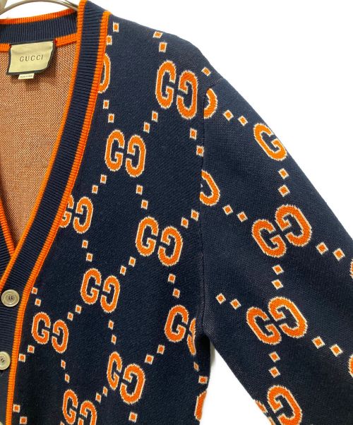GUCCI（グッチ）GUCCI (グッチ) GGジャカードカーディガアン ブラック サイズ:Mの古着・服飾アイテム