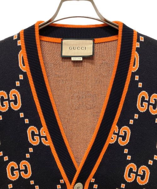 GUCCI（グッチ）GUCCI (グッチ) GGジャカードカーディガアン ブラック サイズ:Mの古着・服飾アイテム