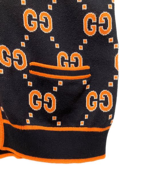 GUCCI（グッチ）GUCCI (グッチ) GGジャカードカーディガアン ブラック サイズ:Mの古着・服飾アイテム