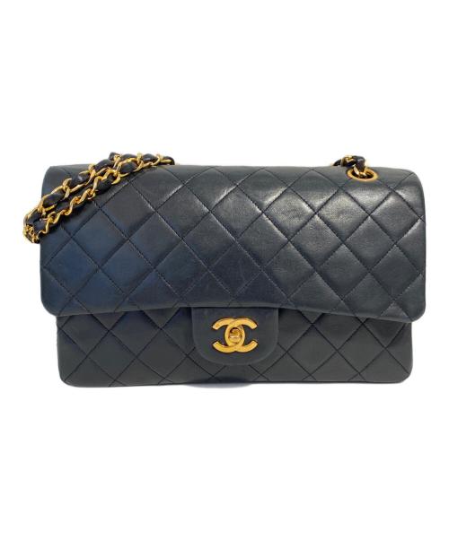 CHANEL（シャネル）CHANEL (シャネル) マトラッセ25 Wフラップチェーンショルダーバッグ ブラック サイズ:25の古着・服飾アイテム