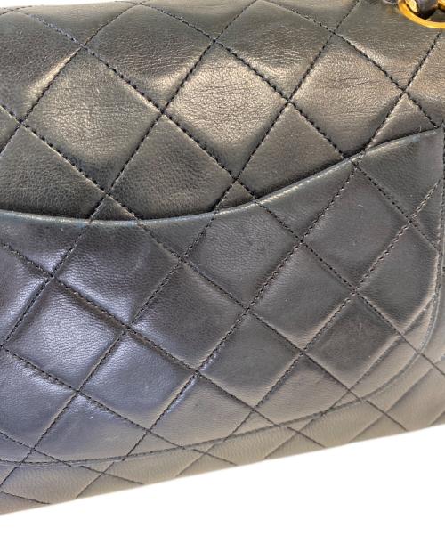 CHANEL（シャネル）CHANEL (シャネル) マトラッセ25 Wフラップチェーンショルダーバッグ ブラック サイズ:25の古着・服飾アイテム