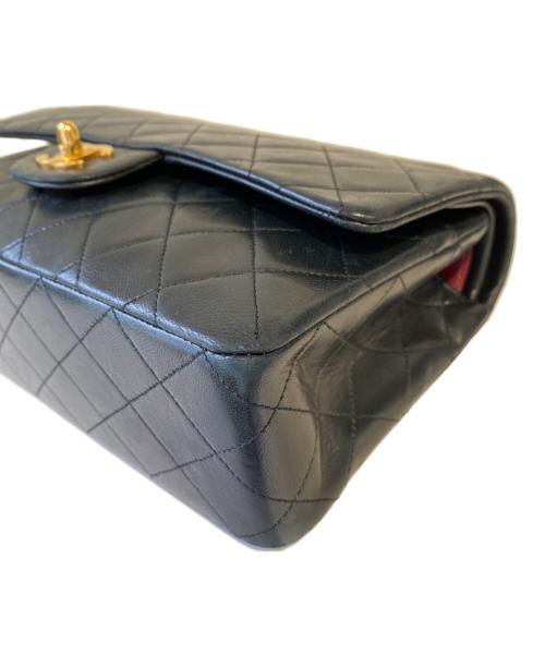 CHANEL（シャネル）CHANEL (シャネル) マトラッセ25 Wフラップチェーンショルダーバッグ ブラック サイズ:25の古着・服飾アイテム