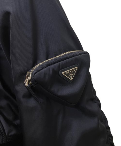PRADA（プラダ）PRADA (プラダ) ジップアップブルゾンジャケット ネイビー サイズ:XSの古着・服飾アイテム