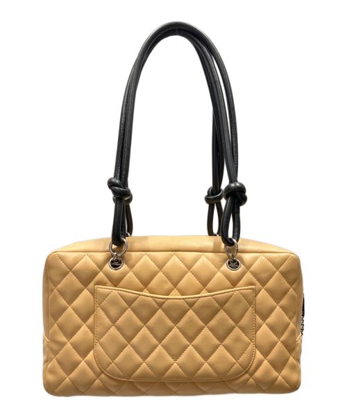 CHANEL（シャネル）CHANEL (シャネル) マトラッセ レザーハンドバッグ ブラック×ベージュ サイズ:27の古着・服飾アイテム