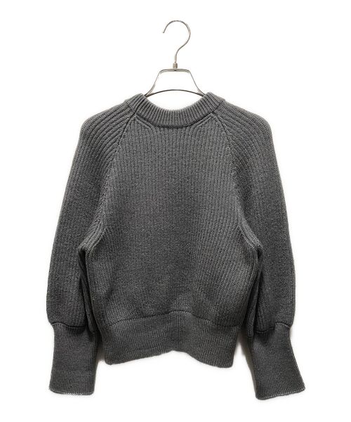 LOUIS VUITTON（ルイ ヴィトン）LOUIS VUITTON (ルイ ヴィトン) LVエンブレムニット グレー サイズ:Sの古着・服飾アイテム