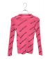 BALENCIAGA (バレンシアガ) オールオーバオロゴリブニット ショッキングピンク サイズ:XS：30000円