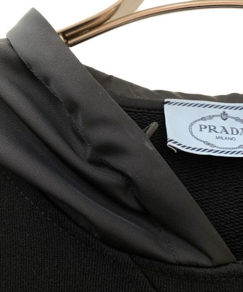 PRADA（プラダ）PRADA (プラダ) Re-Nylon切替パーカー ブラック サイズ:Sの古着・服飾アイテム