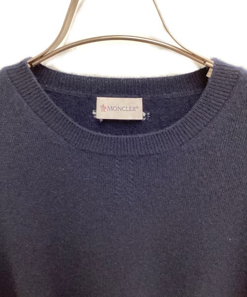 MONCLER（モンクレール）MONCLER (モンクレール) サイドスナップカシミヤンット ネイビー サイズ:Sの古着・服飾アイテム