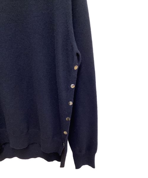 MONCLER（モンクレール）MONCLER (モンクレール) サイドスナップカシミヤンット ネイビー サイズ:Sの古着・服飾アイテム