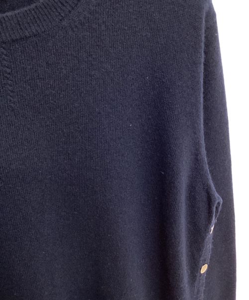 MONCLER（モンクレール）MONCLER (モンクレール) サイドスナップカシミヤンット ネイビー サイズ:Sの古着・服飾アイテム