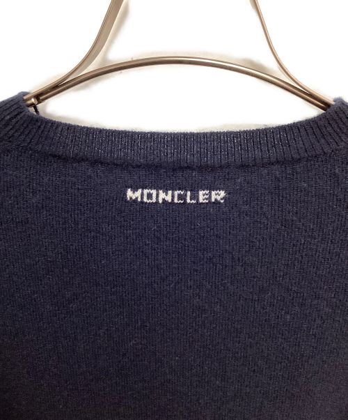 MONCLER（モンクレール）MONCLER (モンクレール) サイドスナップカシミヤンット ネイビー サイズ:Sの古着・服飾アイテム