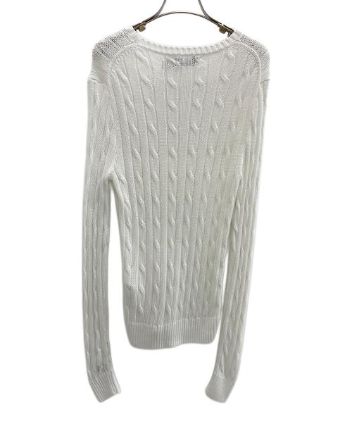 POLO RALPH LAUREN（ポロ・ラルフローレン）POLO RALPH LAUREN (ポロ・ラルフローレン) ケーブルニット ホワイト サイズ:Mの古着・服飾アイテム