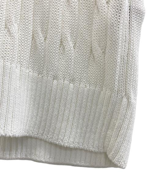 POLO RALPH LAUREN（ポロ・ラルフローレン）POLO RALPH LAUREN (ポロ・ラルフローレン) ケーブルニット ホワイト サイズ:Mの古着・服飾アイテム