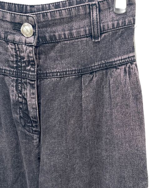 CHANEL（シャネル）CHANEL (シャネル) ワイドデニムパンツ ブラック サイズ:34の古着・服飾アイテム