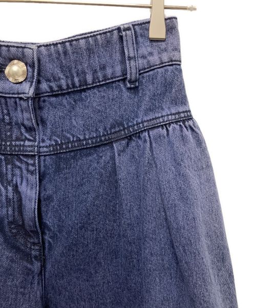 CHANEL（シャネル）CHANEL (シャネル) パールワイドバギーデニムパンツ パープル サイズ:SIZE 34の古着・服飾アイテム