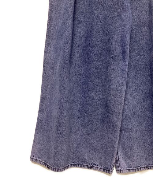 CHANEL（シャネル）CHANEL (シャネル) パールワイドバギーデニムパンツ パープル サイズ:SIZE 34の古着・服飾アイテム