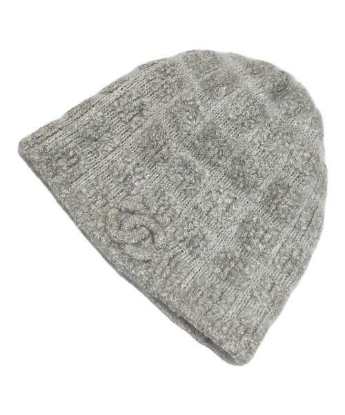 CHANEL（シャネル）CHANEL (シャネル) ココマークニット帽 グレーの古着・服飾アイテム
