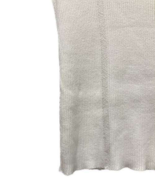 CHANEL（シャネル）CHANEL (シャネル) リブノースリーブニット ホワイト サイズ:42の古着・服飾アイテム