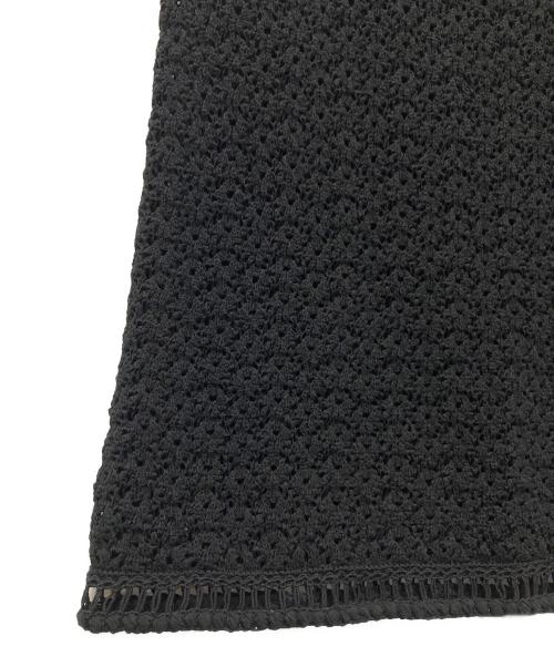 CHANEL（シャネル）CHANEL (シャネル) カメリアボタンニットスカート ブラック サイズ:SIZE 34の古着・服飾アイテム