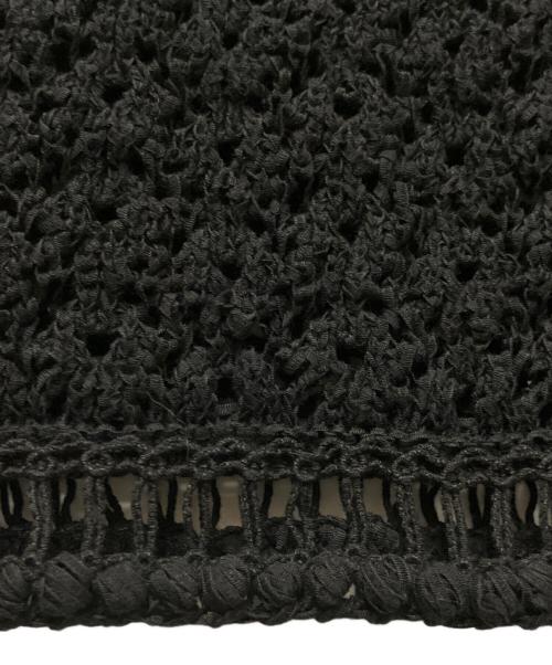CHANEL（シャネル）CHANEL (シャネル) カメリアボタンニットスカート ブラック サイズ:SIZE 34の古着・服飾アイテム