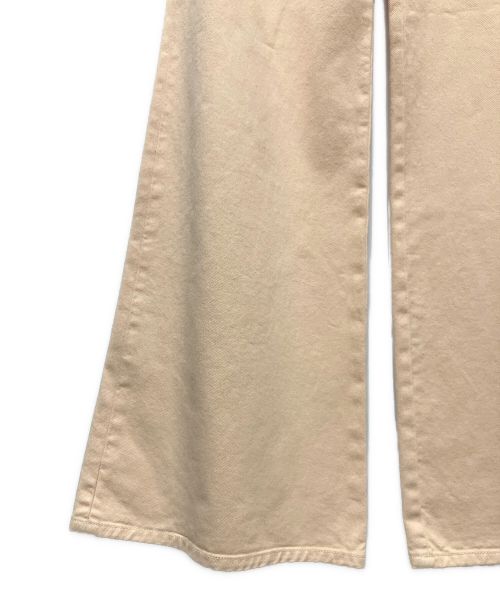 CHANEL（シャネル）CHANEL (シャネル) ポケットココマークワイドフレアデニムパンツ ライトピンク サイズ:34の古着・服飾アイテム