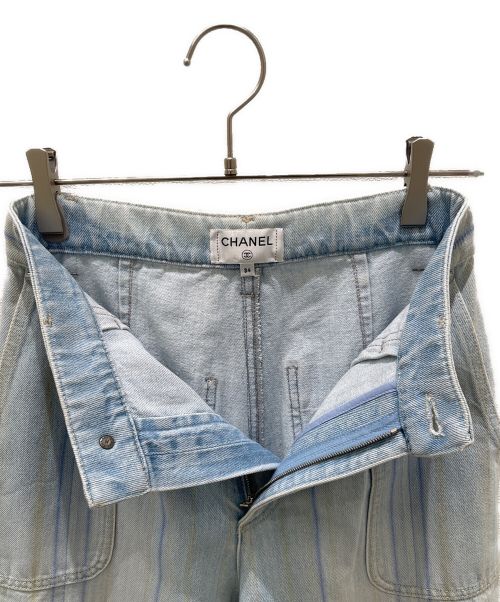 CHANEL（シャネル）CHANEL (シャネル) ワイドデニムパンツ サイズ:34の古着・服飾アイテム
